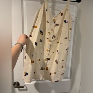 Lush button up linen dress